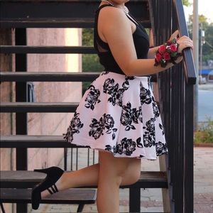 Homecoming dress with key hole back